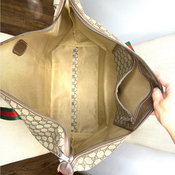 Authentic GUCCI travel bag/ XL tote bag brown monogram coated canvas large - Picture 15 of 16